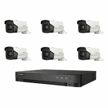 باكج  6 كاميرا  مراقبة 8 ميجا بيكسل  4k هيك فيجن  Package 6 Camera 8MP 4K Hikvision